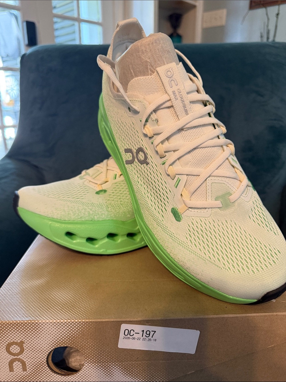 Cloudsurfer Max Ivory/Honeydew Men’s Running Sneakers